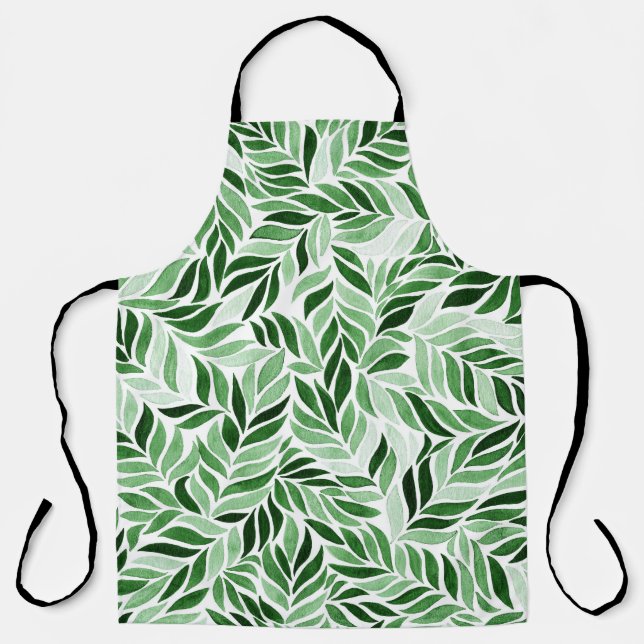 Hand-Drawn Watercolor Abstract Seamless Pattern Apron (Front)