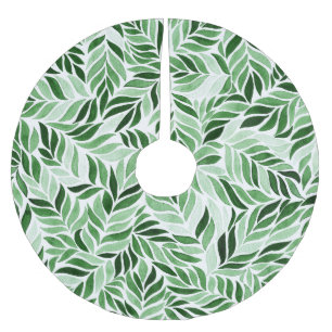 Hand-Drawn Watercolor Abstract Seamless Pattern Brushed Polyester Tree Skirt