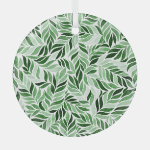 Hand-Drawn Watercolor Abstract Seamless Pattern Glass Tree Decoration
