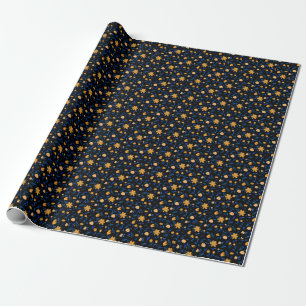 Hand-drawn watercolor flowers and leaves pattern. wrapping paper