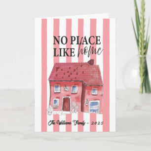 Hand-Drawn Watercolor House Greeting Card – Quirky