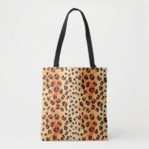 Hand drawn watercolor leopard pattern. Exotic fur Tote Bag