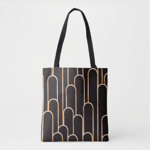 Hand drawn watercolor seamless pattern, geometrica tote bag