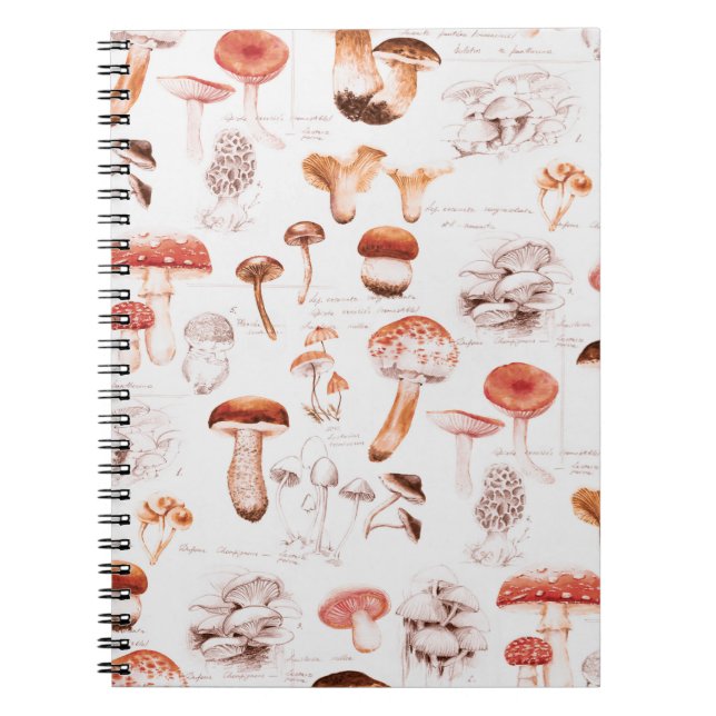 Hand-drawn watercolor seamless pattern of the diff notebook (Front)