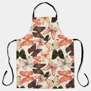 Hand drawn watercolor seamless pattern with colorf apron