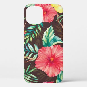 Hand drawn watercolor seamless pattern with colorf iPhone 12 case