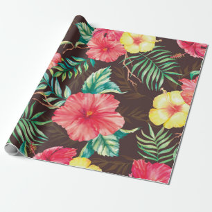 Hand drawn watercolor seamless pattern with colorf wrapping paper