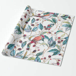 Hand-drawn watercolor seamless pattern with natura wrapping paper