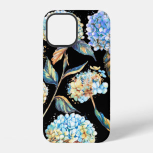 Hand-drawn watercolor seamless pattern with white iPhone 12 case