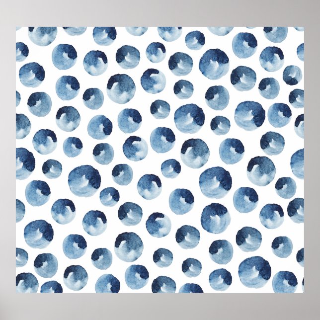 Hand Drawn Watercolor Seamless Wallpaper Poster (Front)