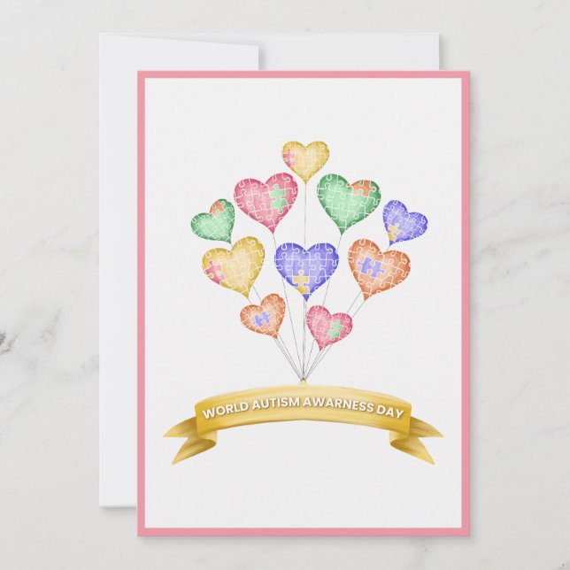 Hand Drawn Watercolor World Autism Awareness Day (Front)