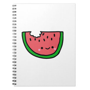 Hand Drawn Watermelon Cartoon Illustration Notebook