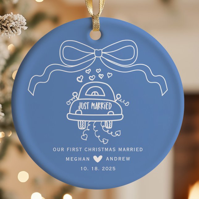 Hand Drawn Wedding  Ceramic Ornament (Creator Uploaded)
