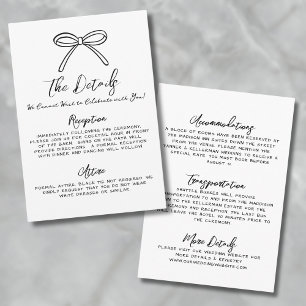 Hand Drawn Wedding Details Enclosure Card