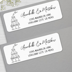 Hand Drawn Wedding Return Address Label