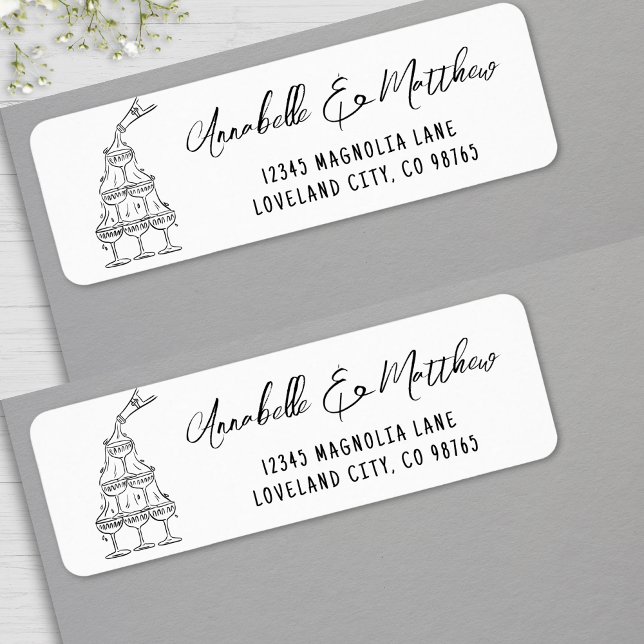 Hand Drawn Wedding Return Address Label (Hand Drawn Wedding Return Address label)