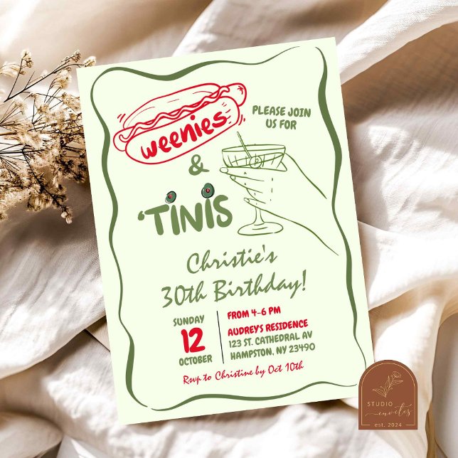 Hand Drawn weenies and tinies Birthday Party Invitation (Creator Uploaded)
