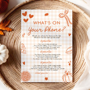 Hand Drawn What's on Your Phone Baby Shower Game Invitation