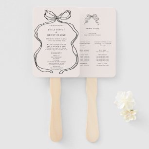 Hand Drawn Whimsical Ceremony Program Hand Fan