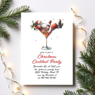 Hand Drawn Whimsical Christmas Cocktail Party Invitation