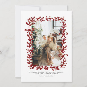 Hand Drawn Whimsical Christmas Family Photo Holiday Card