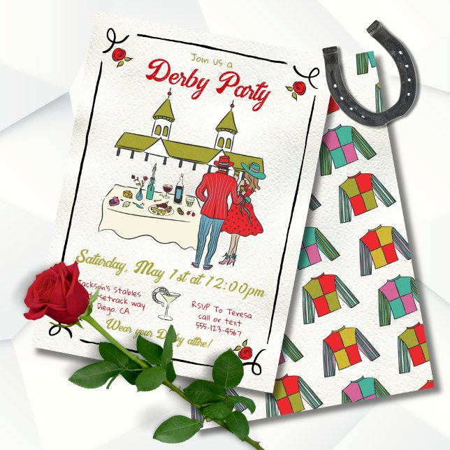 Hand Drawn Whimsical Derby Party Invitation (Creator Uploaded)