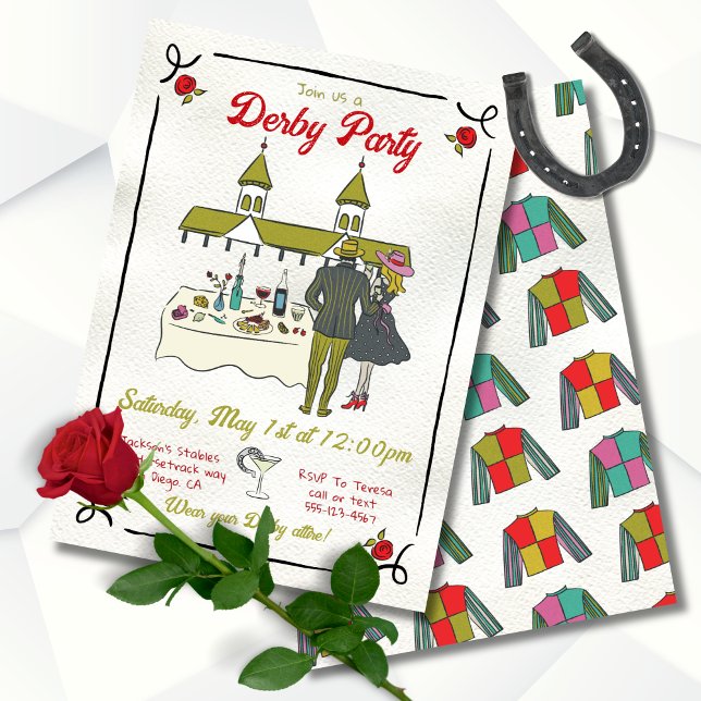 Hand Drawn Whimsical Derby Party Invitation (Creator Uploaded)