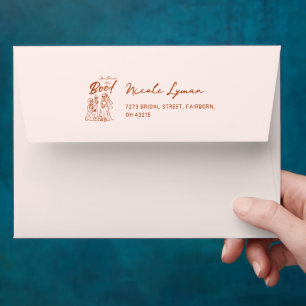 Hand Drawn Whimsical Halloween Bridal Shower Envelope