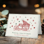 Hand Drawn Whimsical Retro Christmas Truck Holiday Card<br><div class="desc">Spread cheer with this cute hand-drawn Christmas truck folded holiday card! A heartfelt,  festive design that’s perfect for sending warm wishes to friends   family.</div>