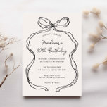 Hand Drawn Whimsical Ribbon 30th birthday party Invitation<br><div class="desc">Designed to coordinate with our Hand Drawn Ribbon Border, this 30th birthday invitation features the popular and chic ribbon border with hand scribble font. If you want to catch your guest's attention with this unique design, this suite is perfect for you. For more advanced customisation of this design, e.g. changing...</div>
