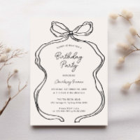 Hand Drawn Whimsical Ribbon Border birthday party
