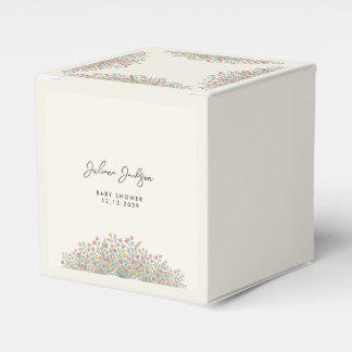 Hand Drawn Wildflower Baby Shower  Favour Box