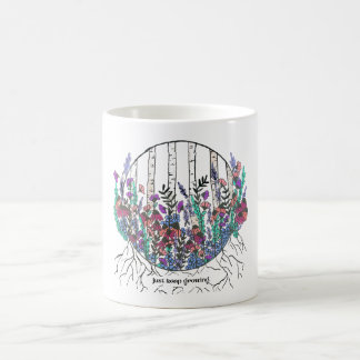 Hand Drawn Wildflower Mug | Just Keep Growing 
