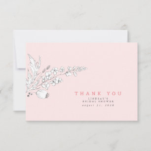 Hand-drawn Wildflowers Elegant Thank You