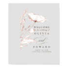 Hand-drawn Wildflowers Wedding Welcome Sign