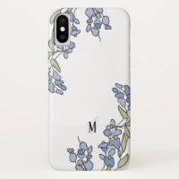 Hand Drawn Wisteria Floral Monogram