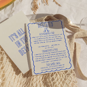 Hand Drawn Written Quirky Scribble Wedding Details Enclosure Card