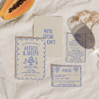 Hand Drawn Written Scribble Quirky Retro Wedding