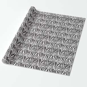 Hand Drawn Zebra: Vintage Print. Wrapping Paper