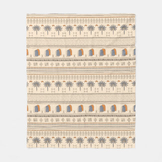 hand drown boho simple desert pattern all over  fleece blanket
