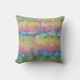 Hand Dyed Rainbow Stripe Cushion