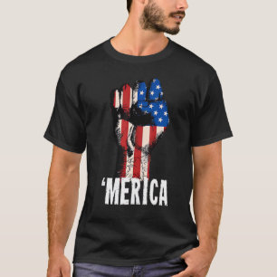 Hand Eagle American Flag Happy 4th Of July T-Shirt