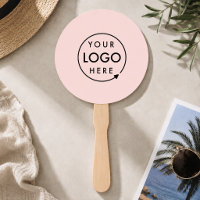 Hand Fan | Custom Logo Feminine Pink Event Paddles