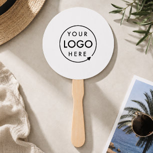 Hand Fan   Custom Logo White DIY Event Paddles