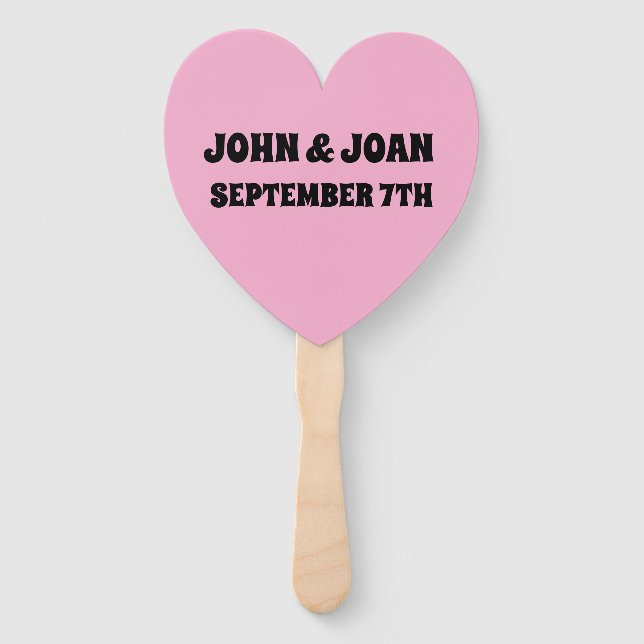 HAND FAN ROMANTIC WEDDING PARTY FAVORS (Front)