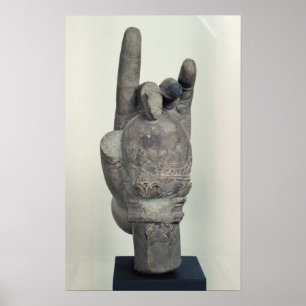 Hand from a colossal statue of Shiva, from Koh Poster
