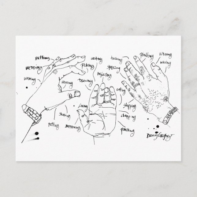 hand functions postcards (Front)