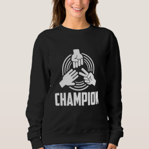 Hand Games Master Rock Paper Scissors Champion Sweatshirt