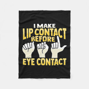 Hand Gesture Deaf Hearing Loss Awareness 10 Fleece Blanket