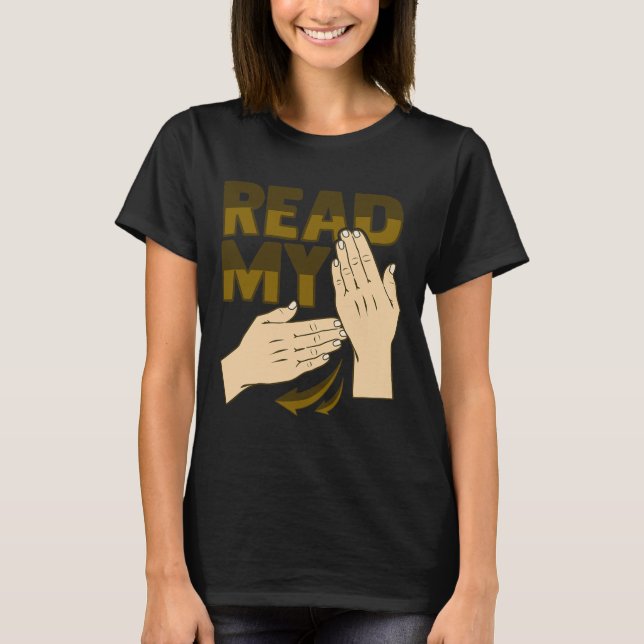 Hand Gesture Deaf Hearing Loss Awareness 12  T-Shirt (Front)